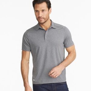 Untuckit Mens Performance Polo Shirt Top Gray Size XL
